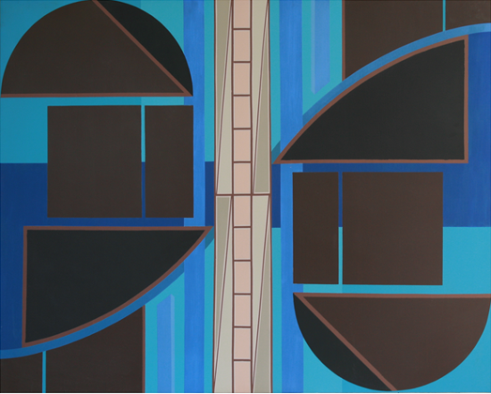 Meeting Point (1977) - Oil  Panel 91.5 cms x 122 cms