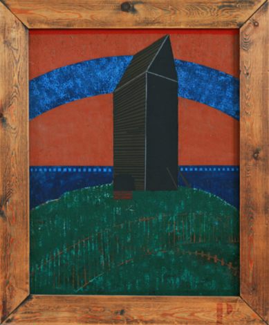 The Old Windmill - Winchelsea (1988) - Oil  Panel 48.2 cms x 61 cms